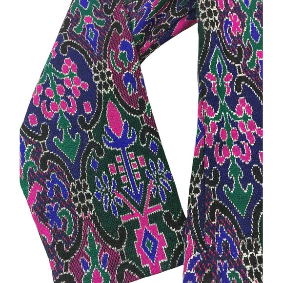 Vintage Womens Blazer Soft Shell Light Jacket Cropped Damask Pattern Medium M - Picture 3 of 14